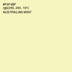 #F6F4BF - Australian Mint Color Image